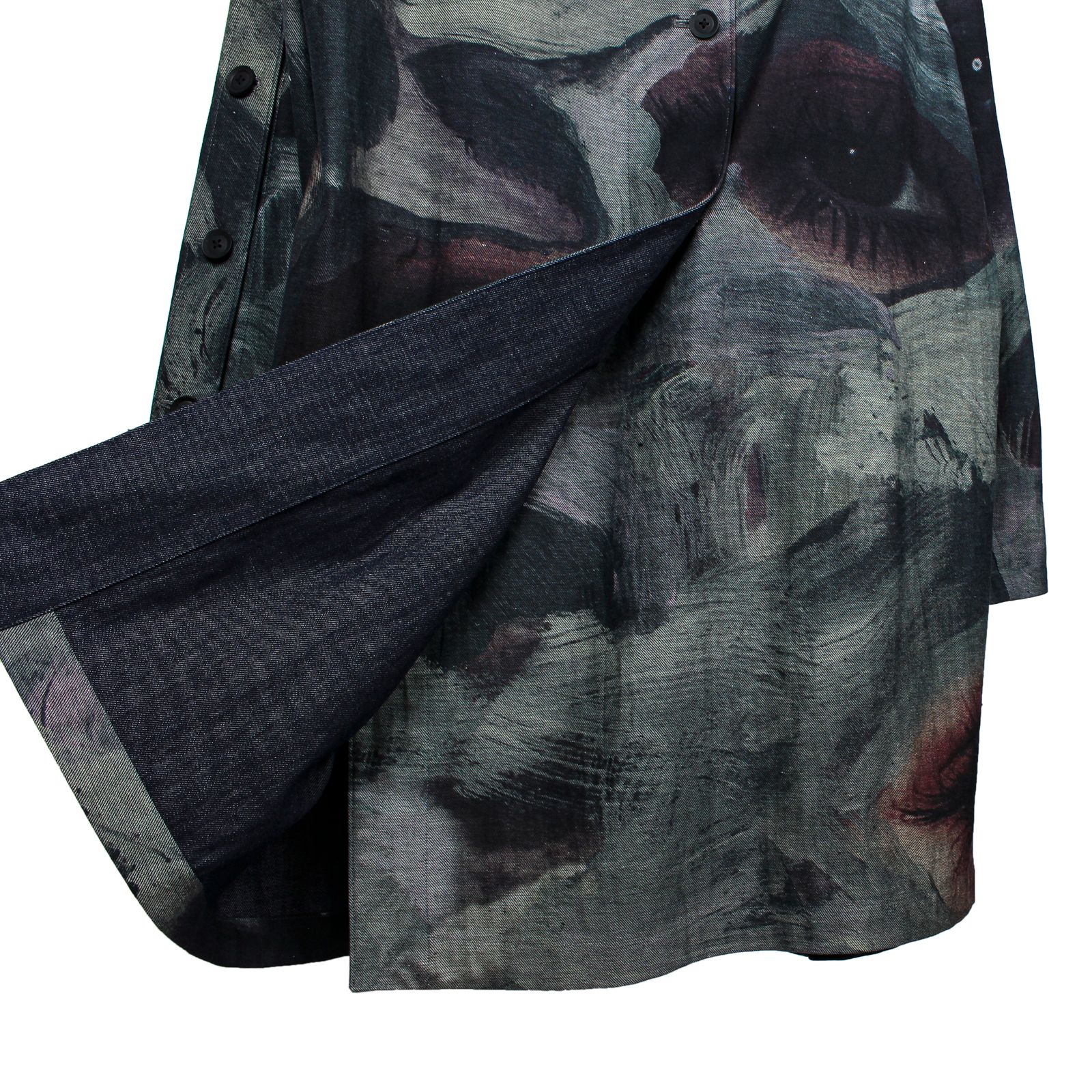 yohji yamamoto - pour homme 釦あき絵プリントJKT / HD-J14-814