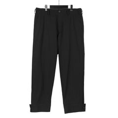 pour homme | 裾ベルトP (メンズ) / コットンリネン / ブラック / HP-P45-006