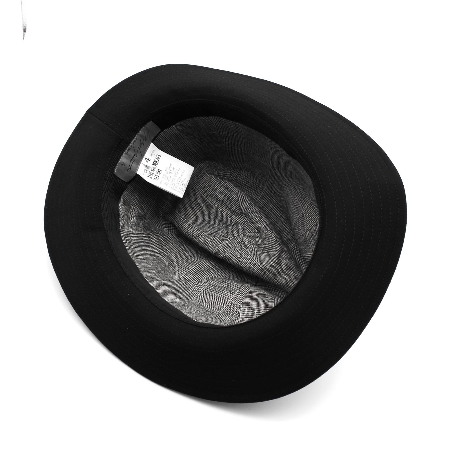 yohji yamamoto POUR HOMME黒 ツバワイヤー入り ハット 帽子