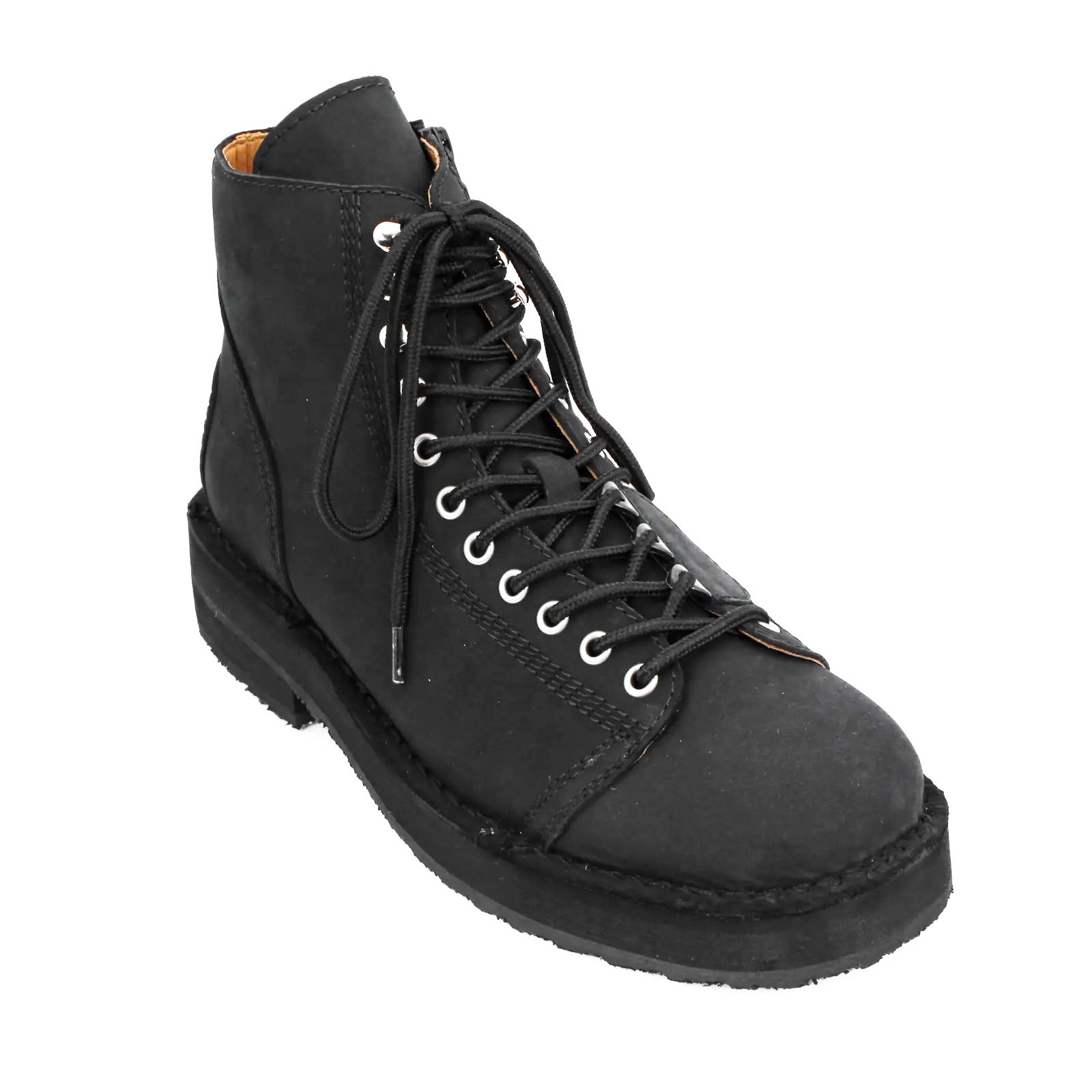 pour homme | ファスナーバイカーブーツ / マットスムースレザー / ブラック / HW-E54-765