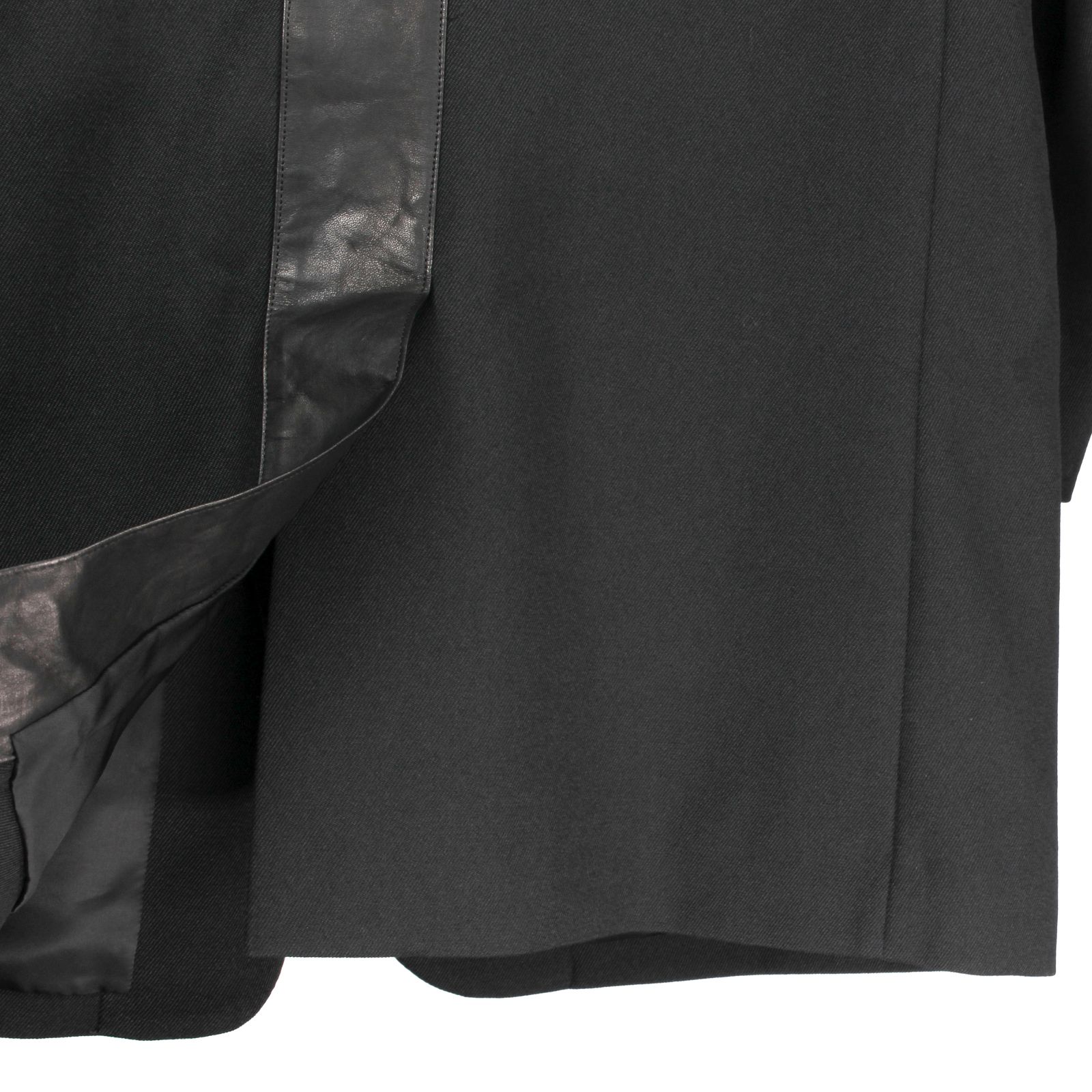 pour homme  | レザー切替ファスナーJ / ジャケット(メンズ) / アーミーギャバ / ブラック / HW-J11-834