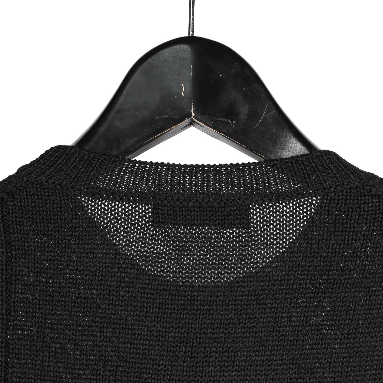 pour homme | 刺繍 丸首 PO / ニット (メンズ) / ブラック / HL-K25-196-2