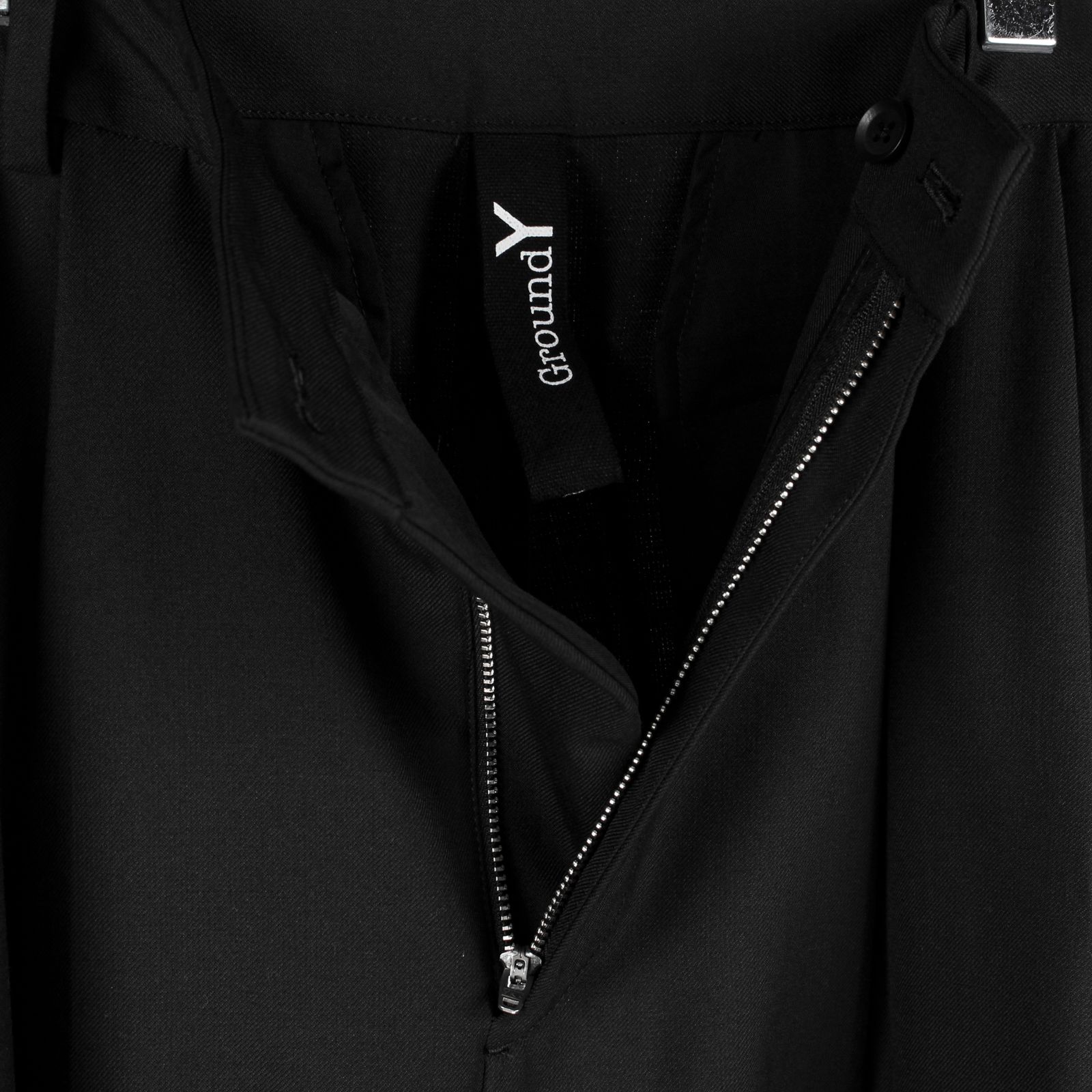 Ground Y | T-W gabardine 2tack slim pants / スリムパンツ / ブラック / ユニセックス GE-P19-100