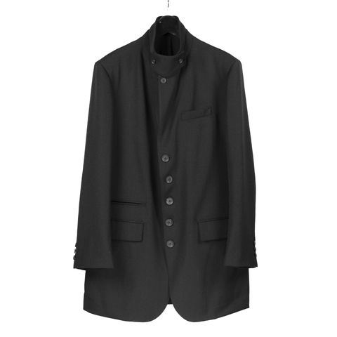 pour homme  | 5釦JKT / ジャケット(メンズ) / アーミーギャバ / ブラック / HL-J04-101