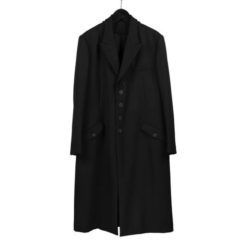 Yohji Yamamoto ☆ ウールギャバ バックレースアップ ロングコート 