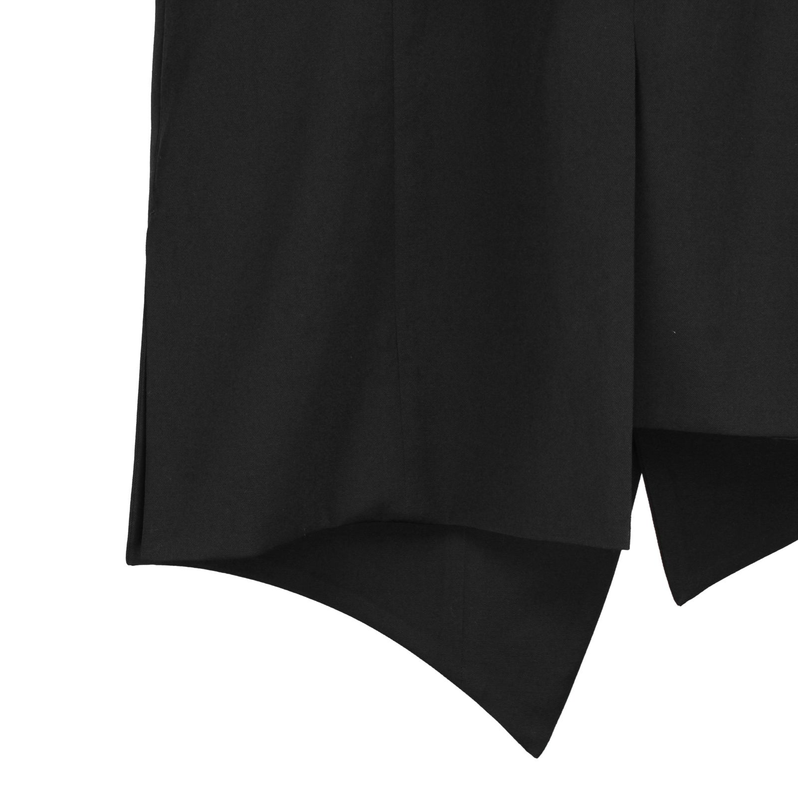 pour homme | アシメ丈V / シワギャバ ベスト (メンズ) / ブラック / HP-V08-100