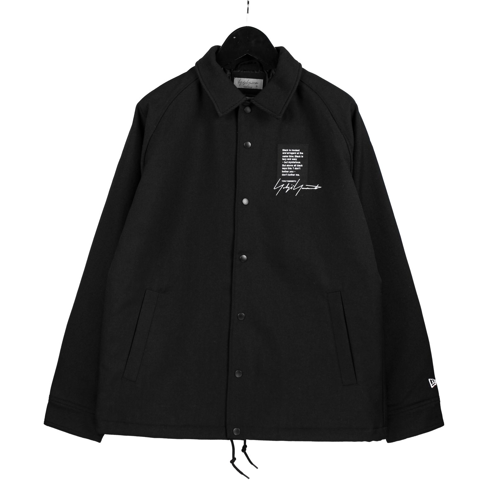 【新品】Yohji New ERA　襟　サインロゴ　Tシャツ　ブラック　5