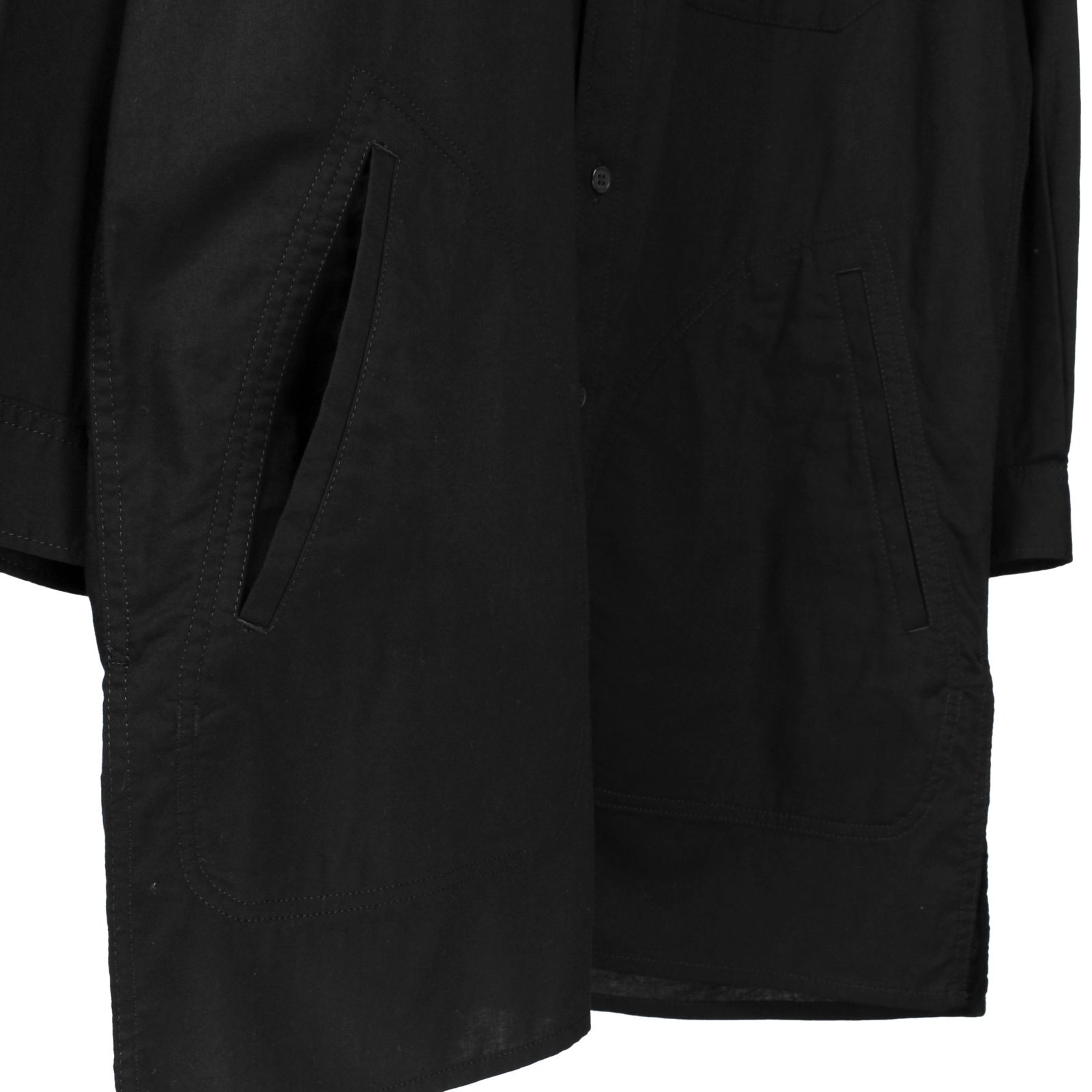 Ground Y | LIGHT COTTON TWILLL WASH ONC LONG SHIRT / シャツ・ブラウス (ユニセックス) / ブラック / GP-B15-003
