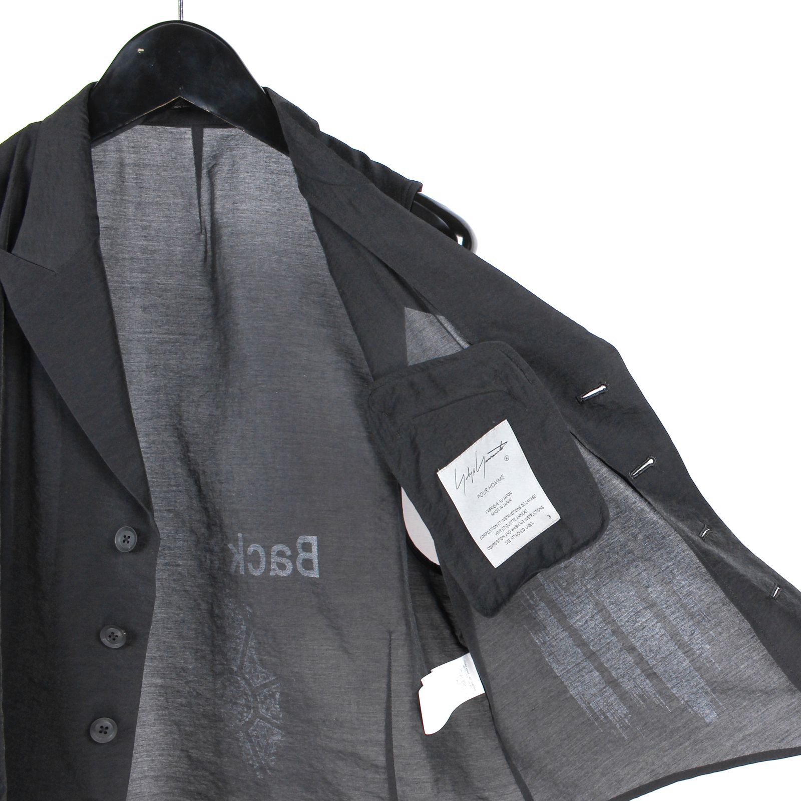 pour homme | アシメマントベスト (メンズ) / ベスト・ジレ / ブラック / HK-V04-219