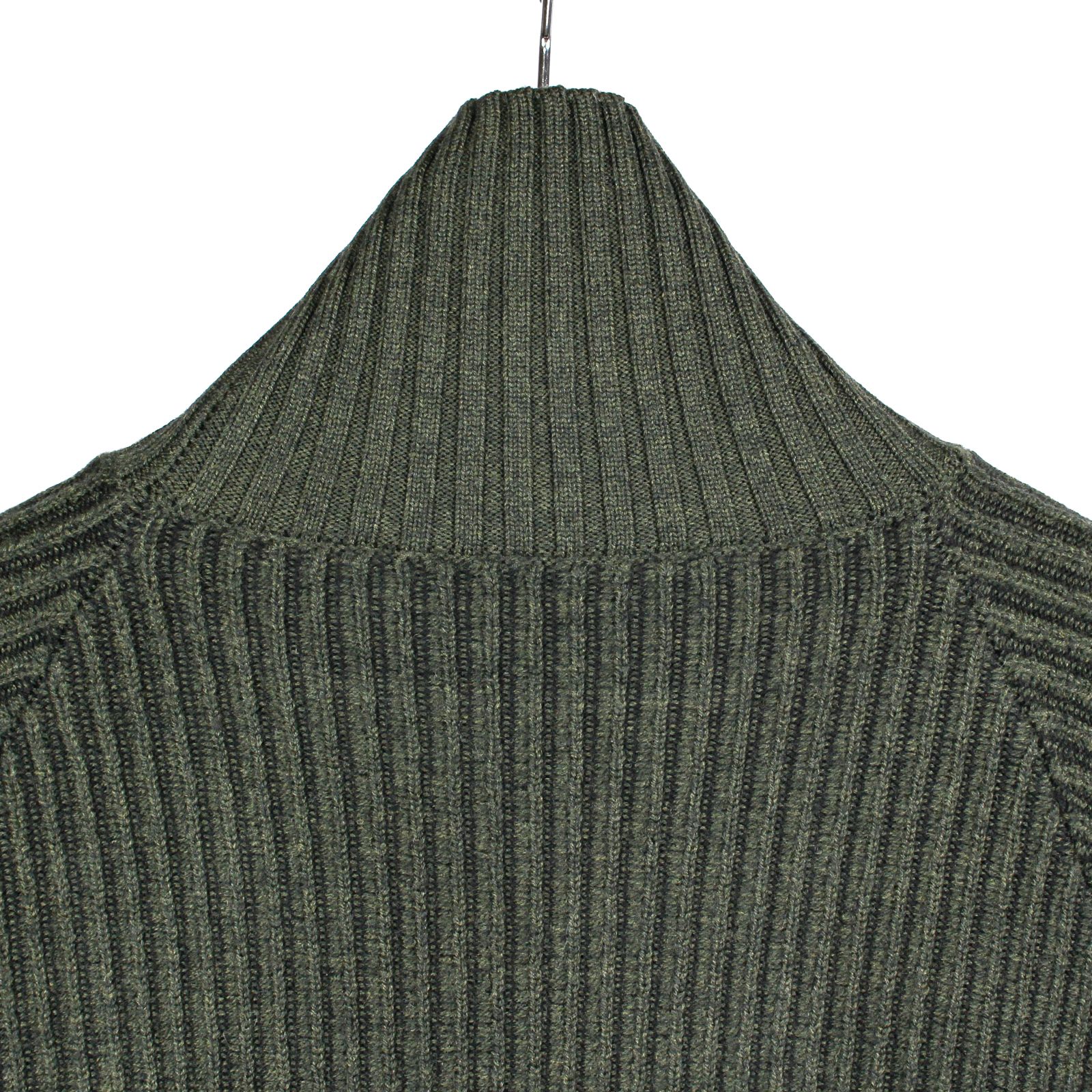 Ground Y | COLOR COMBI HIGH NECK KNIT / タートルネック ニットセーター (ユニセックス) / カーキ×ブラック / GL-K01-160-3