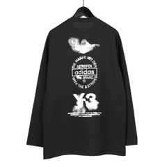 Y-3 | U Y3 GRAPHIC LONG SLV TEE / 長袖カットソー (ユニセックス) / ブラック / JX4747-APPA25