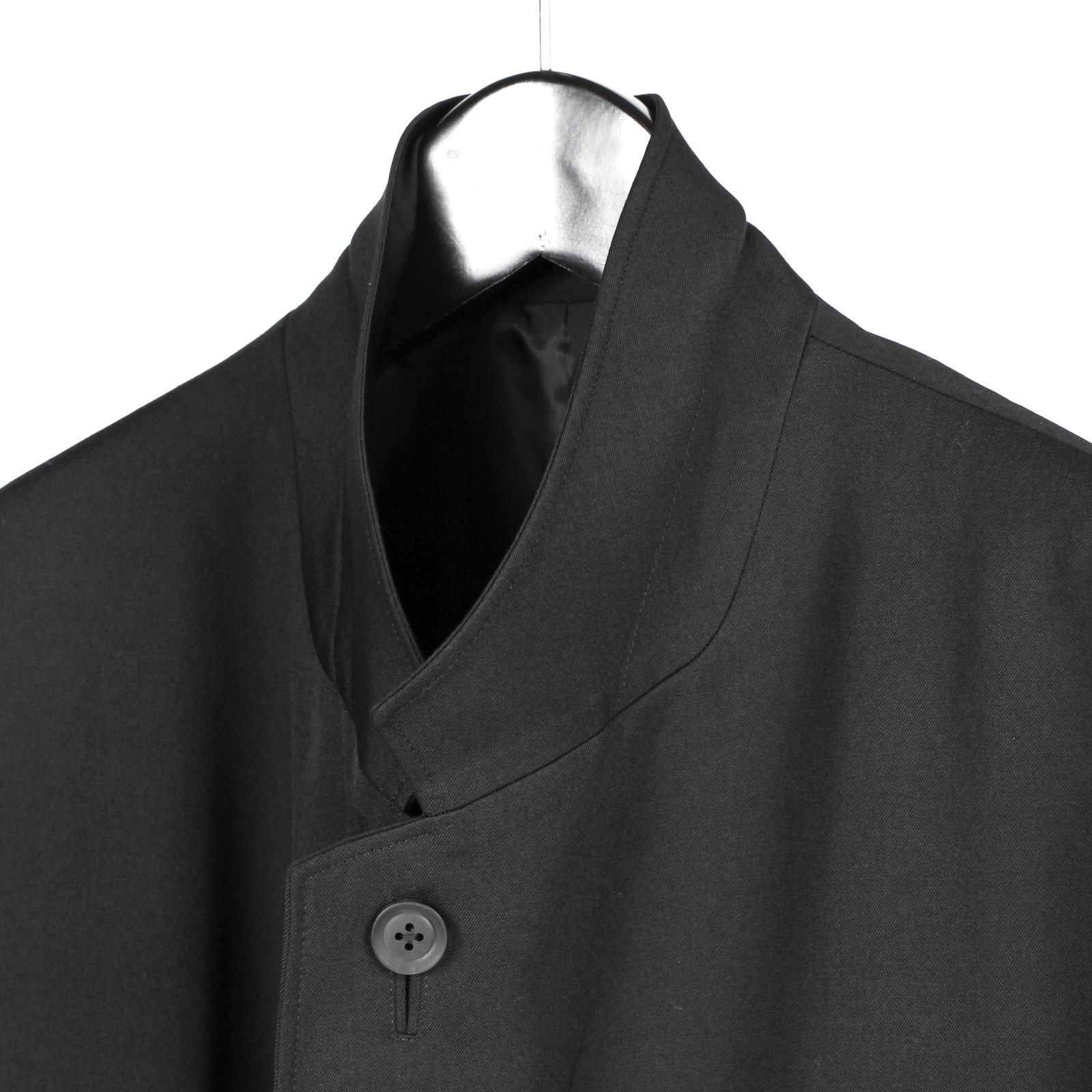pour homme  | ラペル切替2つ釦J / ジャケット(メンズ) / シワギャバ / ブラック / HW-J36-100