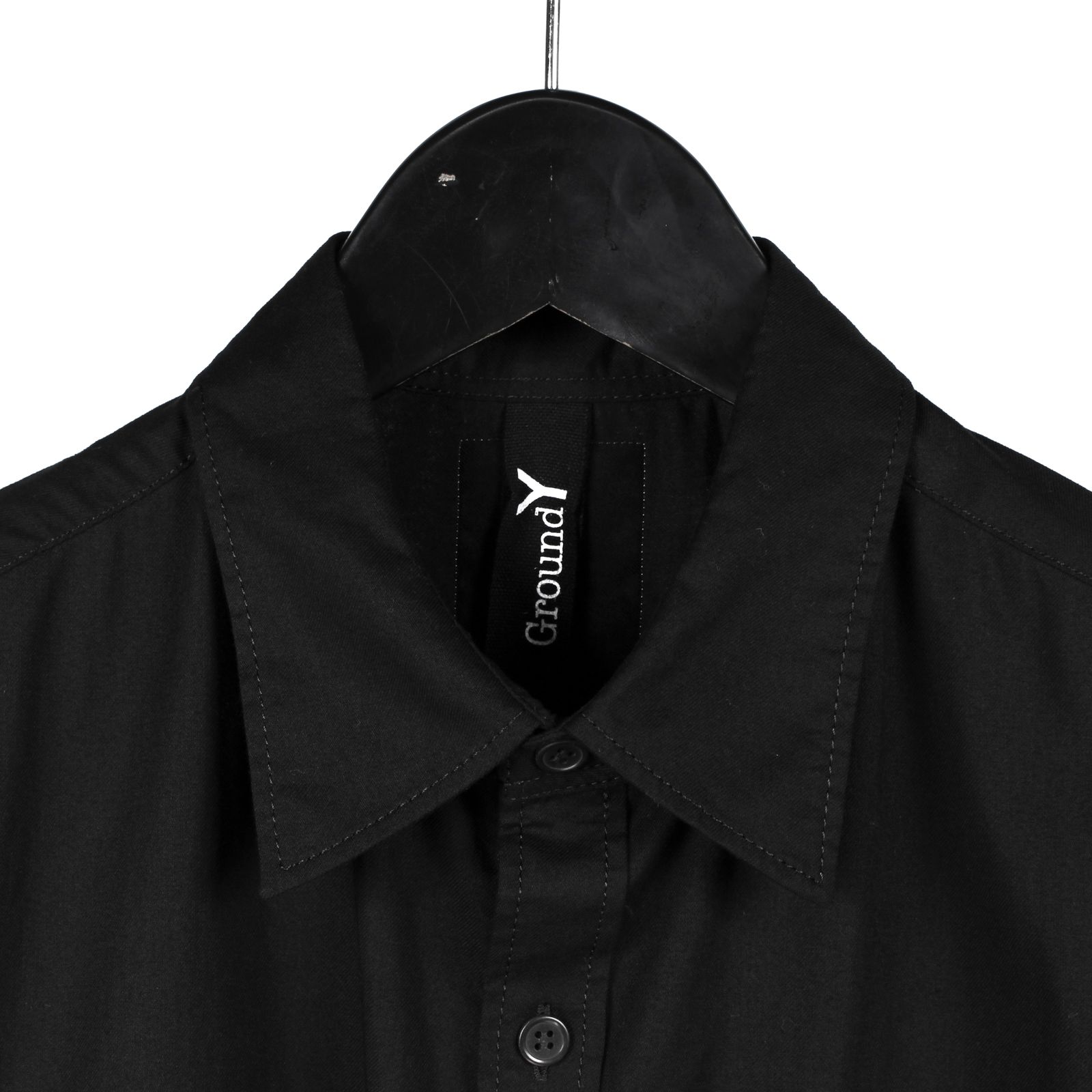 Ground Y | LIGHT COTTON TWILLL WASH ONC LONG SHIRT / シャツ・ブラウス (ユニセックス) / ブラック / GP-B15-003