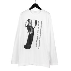 pour homme | プリント長袖 カットソー (メンズ) / ホワイト / HS-T48-270