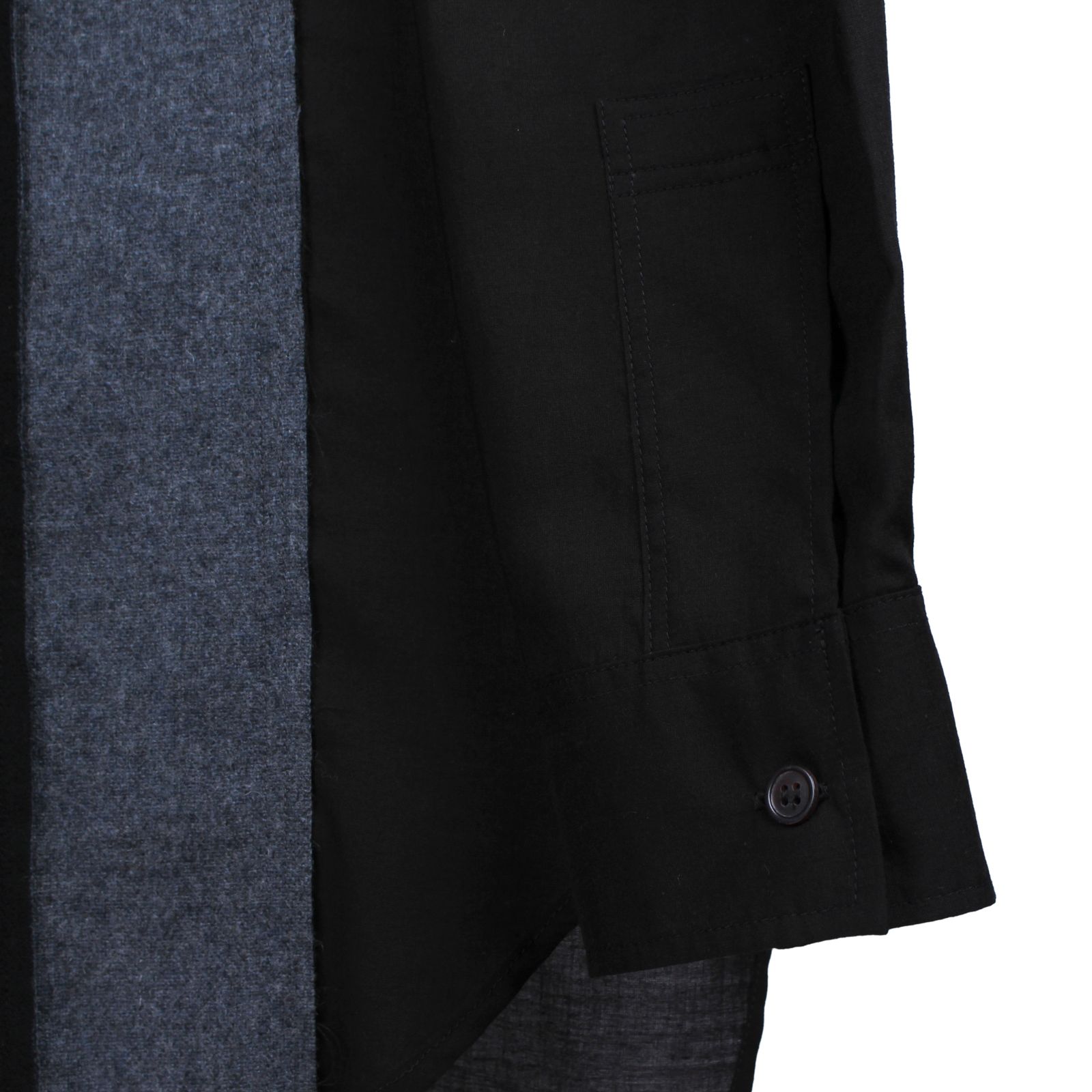 Ground Y | VARIOUS MATERIAL COMBINATION ASYMMETRY SLIM SHIRT / 長袖 シャツ (ユニセックス) / GO-B18-805