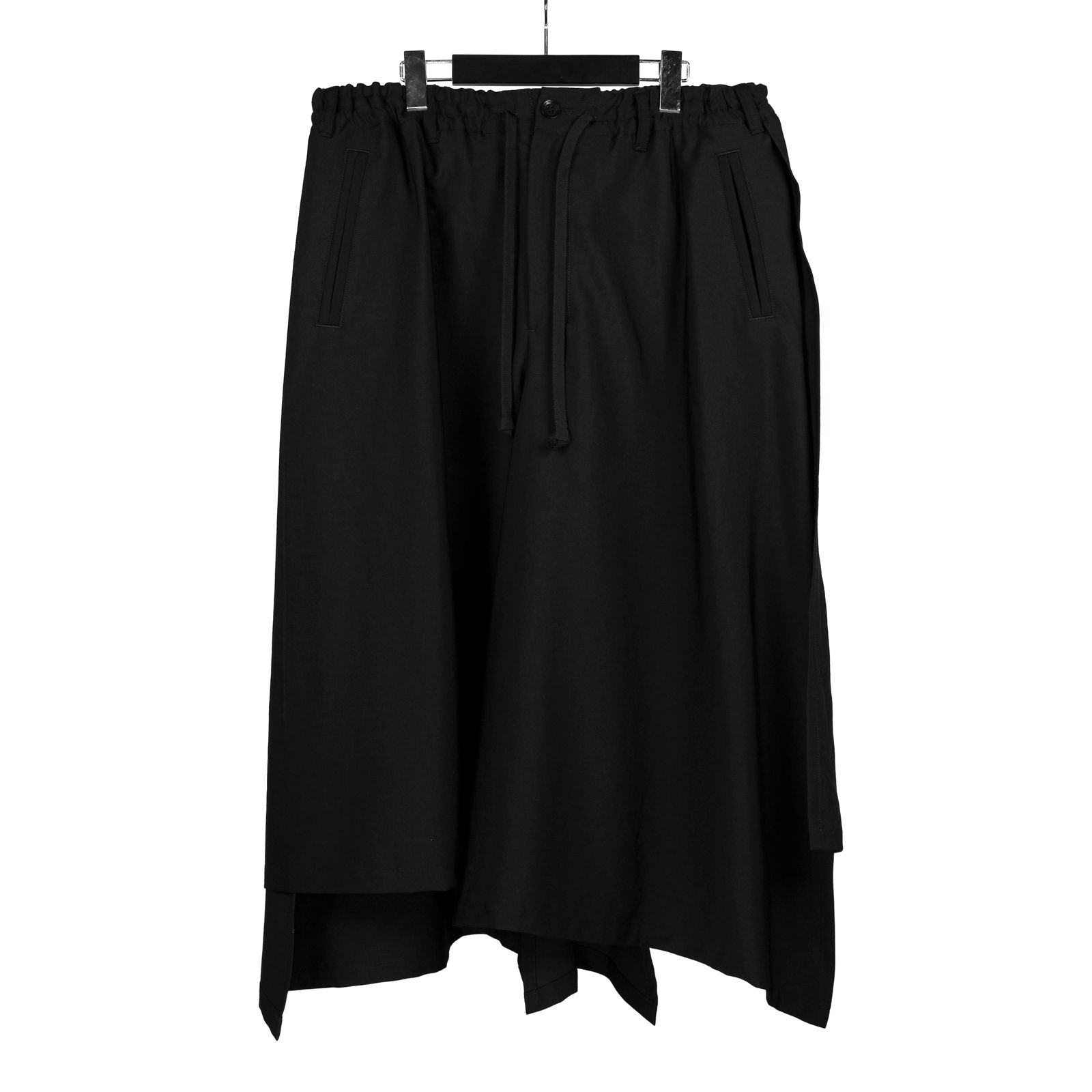 Ground Y ボトム　コットン　ショルダー　吊り　スカートパンツ　ブラック Ground Y - Ground Y | WOOL SKIRT-PANTS / スカートパンツ