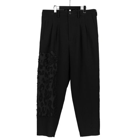 pour homme | 脇ヒョウオパールP / ウール パンツ (メンズ) / ブラック / HE-P79-118