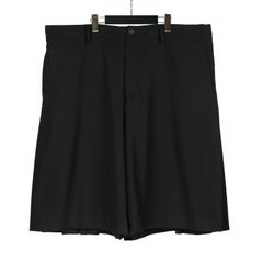 pour homme | プリーツハーフP (メンズ) / アーミーギャバパンツ / ブラック / HO-P54-101
