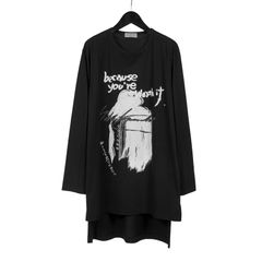 Yohji Yamamoto [HR-T25-076 / 前後差長袖メッセージPT]