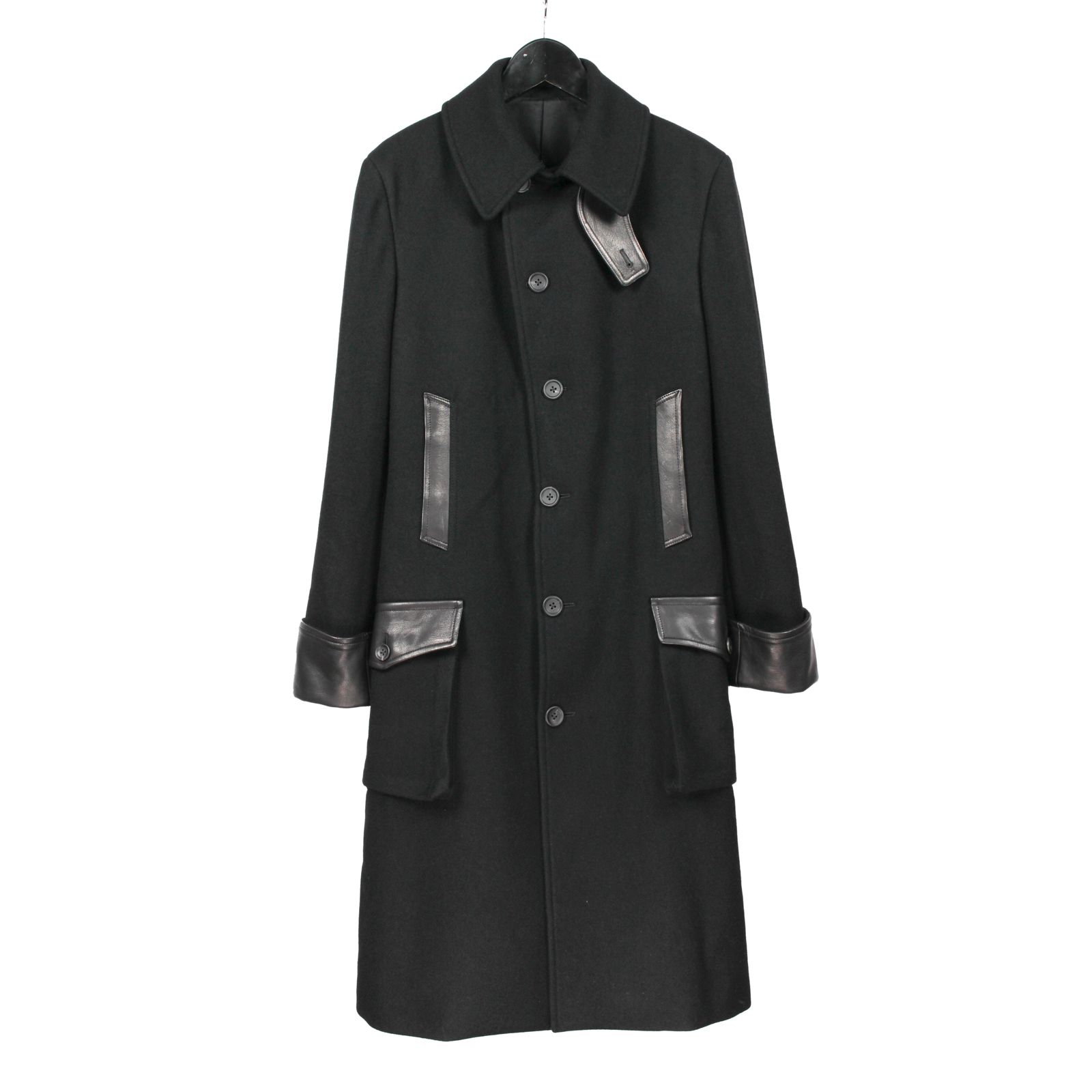 pour homme  | ベルト付き軍服風6BJ / ジャケット・コート(メンズ) / フラノ / ブラック / HW-J42-832