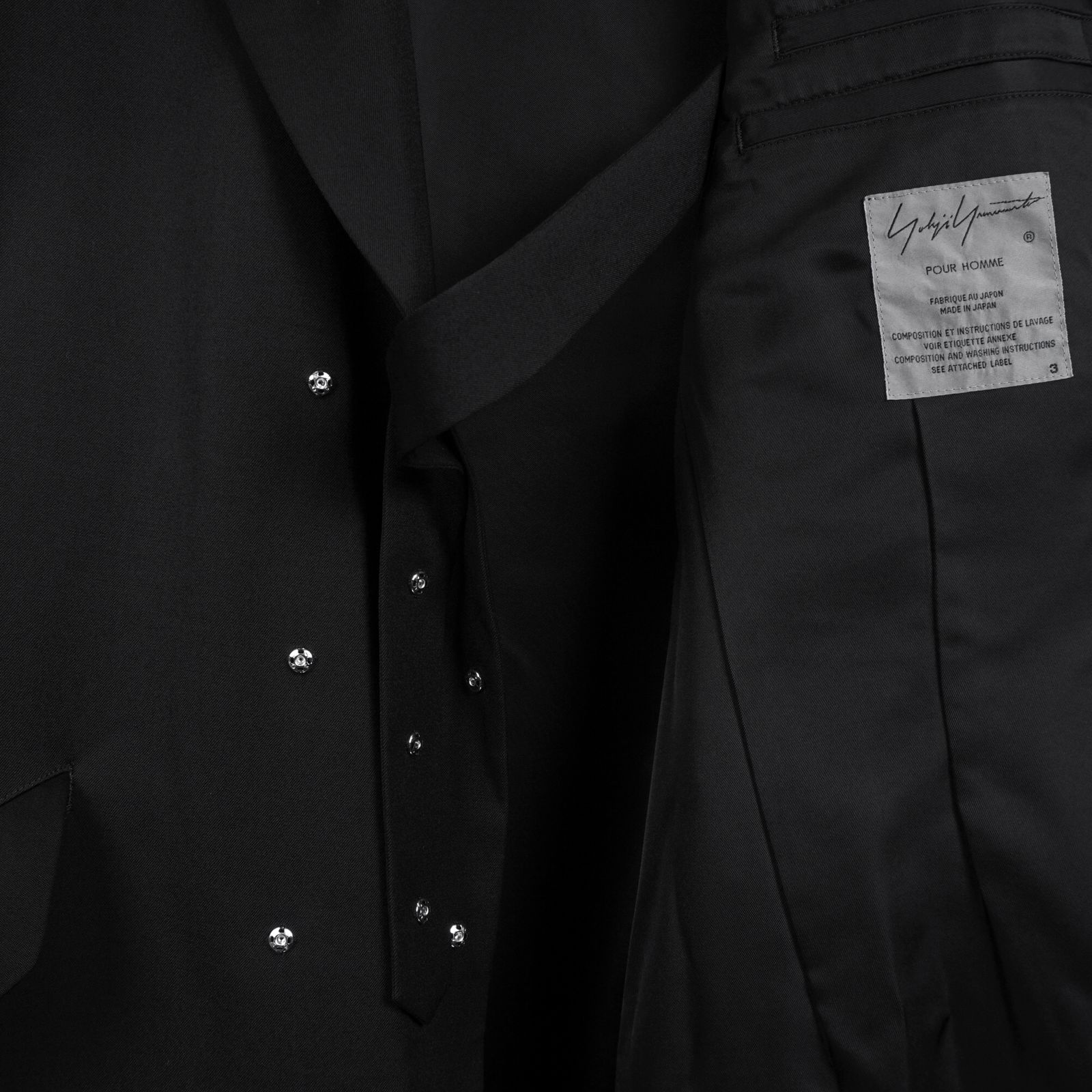 Yohji Yamamoto [HR-J36-845 / フラップロングJKT]