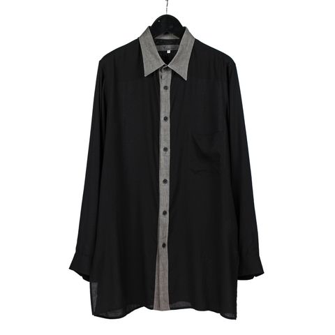 Y's for men | COMBINATION SHIRT / 長袖 シャツ (メンズ) / ブラック / MJ-B05-812