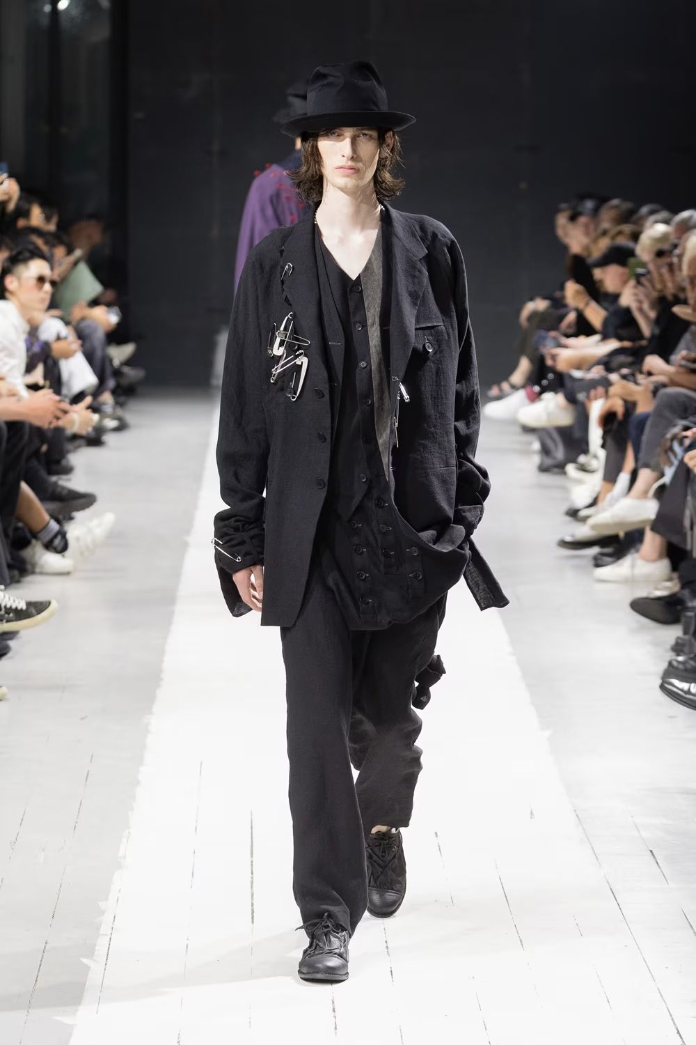 yohji yamamoto - pour homme 身頃二重切り替えベスト / HS-V09-341 