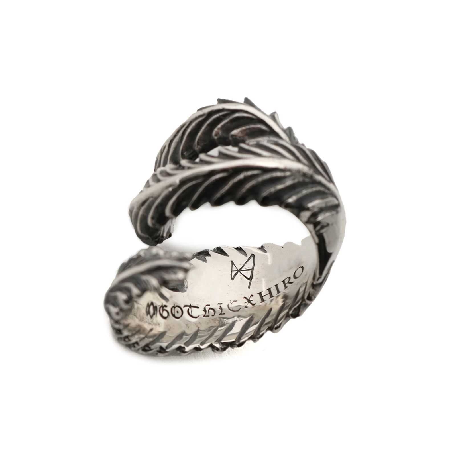 [Yohji Yamamoto] 鳥の羽 モチーフ シルバー スプーンリング GOTHIC YOHJI YAMAMOTO - GOTHIC YOHJI YAMAMOTO FEATHER RING