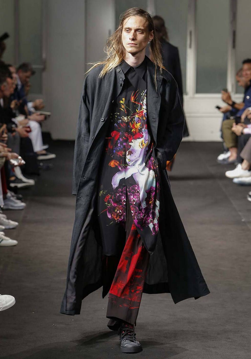 Yohji Yamamoto [HH-E14-065 / プリントハイカットスニーカーC (花58)]