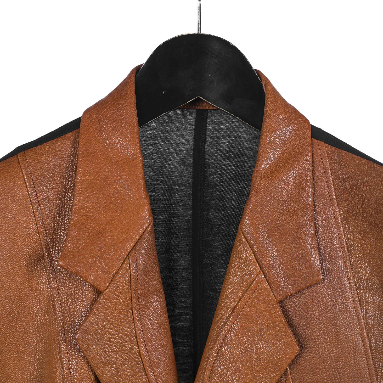 yohji yamamoto - Yohji Yamamoto [HH-J47-802 / 革切替 + 天竺
