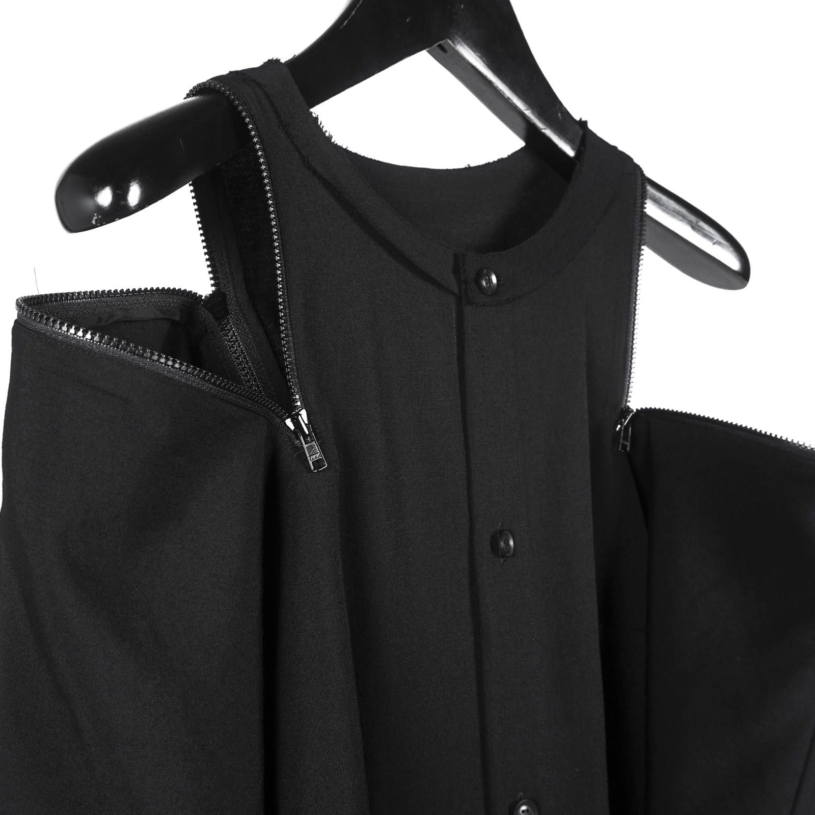 B Yohji Yamamoto [NH-B55-100 / ショルダーZIPノーカラーシャツ]