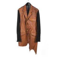 Yohji Yamamoto [HH-J47-802 / 革切替 + 天竺 JKT]