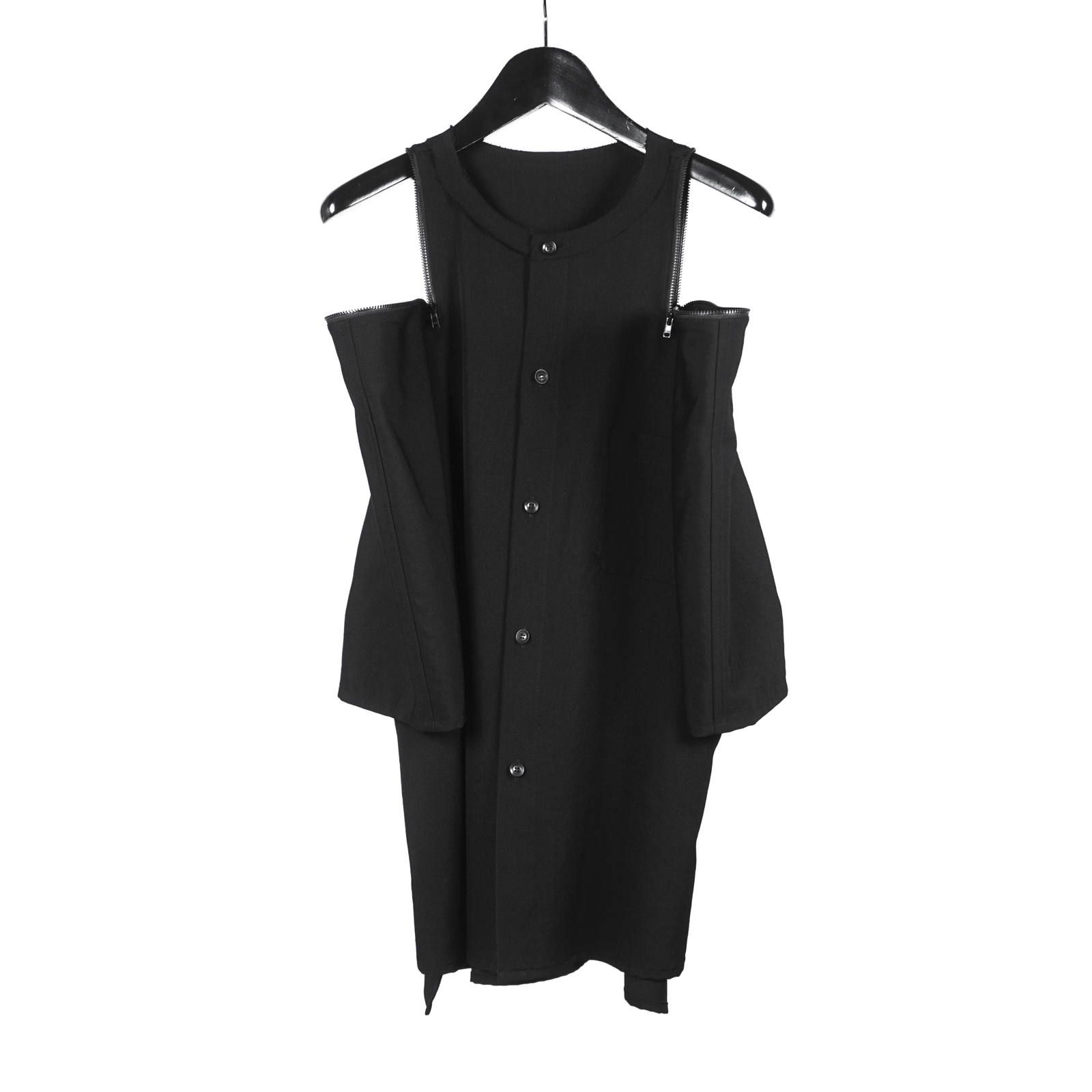 B Yohji Yamamoto [NH-B55-100 / ショルダーZIPノーカラーシャツ]