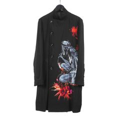 Yohji Yamamoto [HH-J42-238 / h7墨着色花プリントJ]