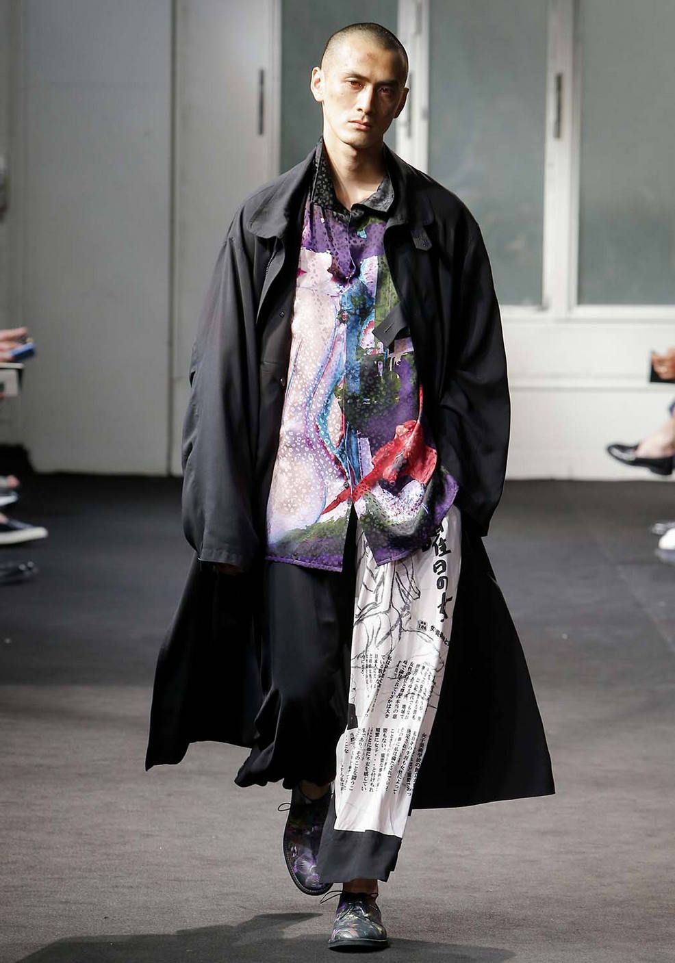 Yohji Yamamoto HH-P24-254 ゴムヒモPプリント yohji yamamoto - Yohji Yamamoto [HH-P24-254 / ゴムヒモP