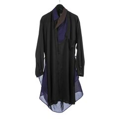 Yohji Yamamoto [HH-B43-814 / 左右胸あき帯付きシャツ]