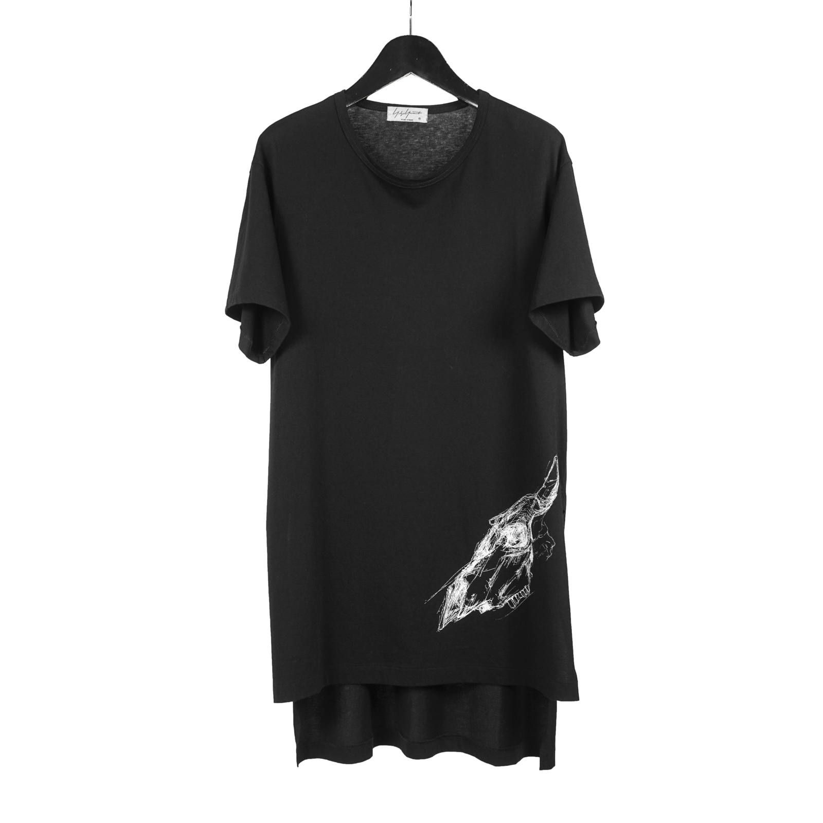 YOHJI YAMAMOTO pour homme 半袖段違いヤギ柄Tシャツ - beaconparenting.ie