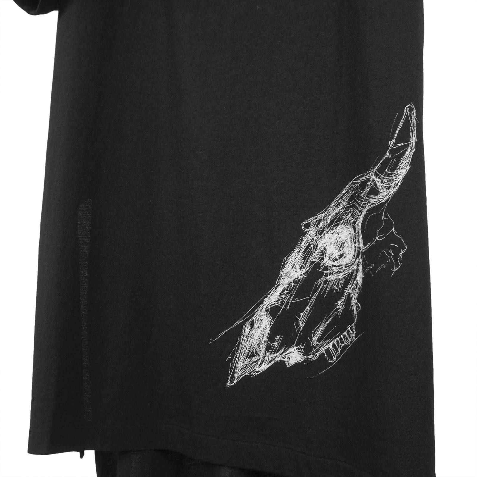 YOHJI YAMAMOTO pour homme 半袖段違いヤギ柄Tシャツ - beaconparenting.ie