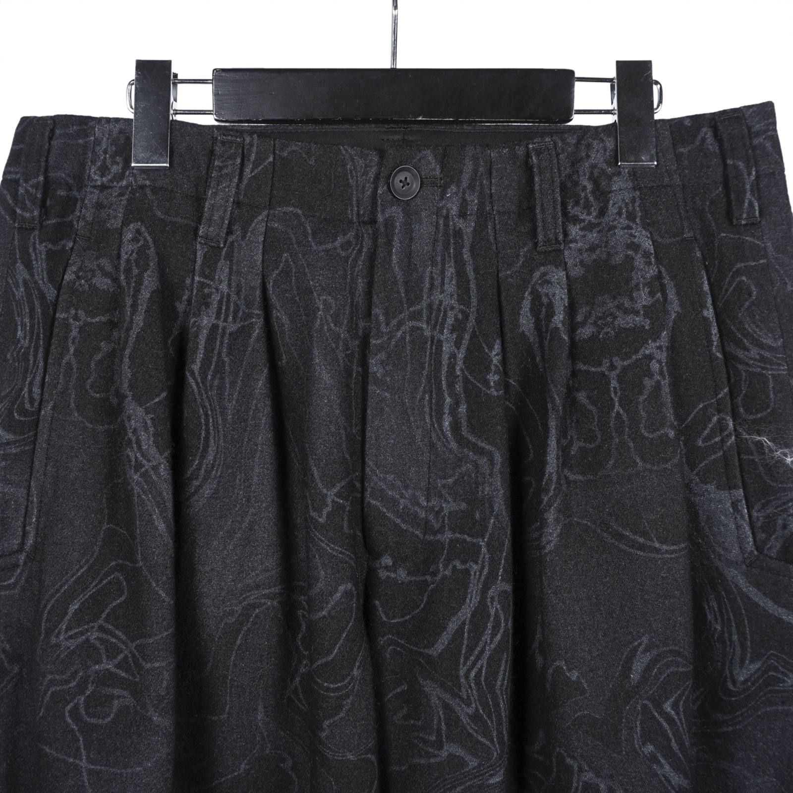 Yohji Yamamoto [HC-P22-122 / 3タックパンツ 総柄]