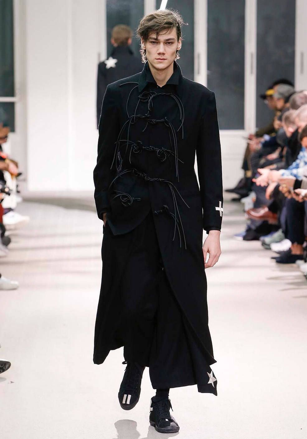 グリーン・ホワイト系 完成品♪ yohji yamamoto ラップパンツ 星