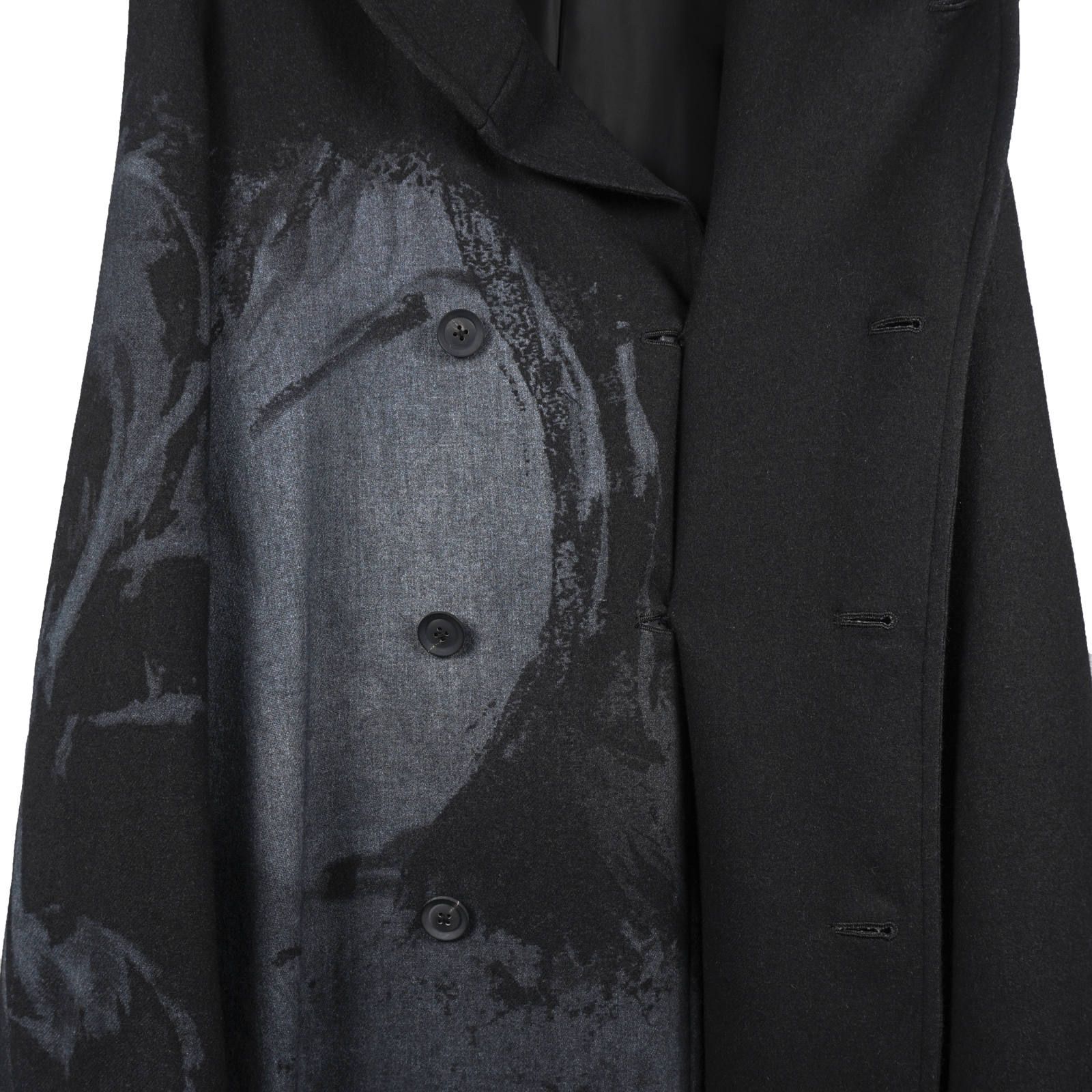 yohji yamamot N-プリントヘチマコート(BLACK)