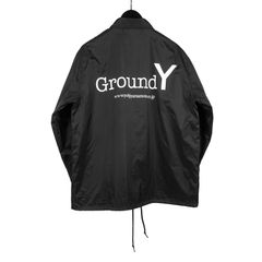 Ground Y [GA-J53-600-1 / GYロゴプリント ナイロンコーチジャケット]