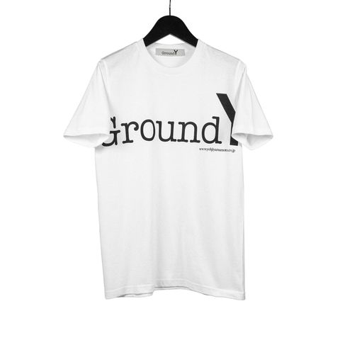 Ground Y | GYロゴグラフィック半袖カットソー (ユニセックス・メンズ) / ホワイト / GA-T57-070-1