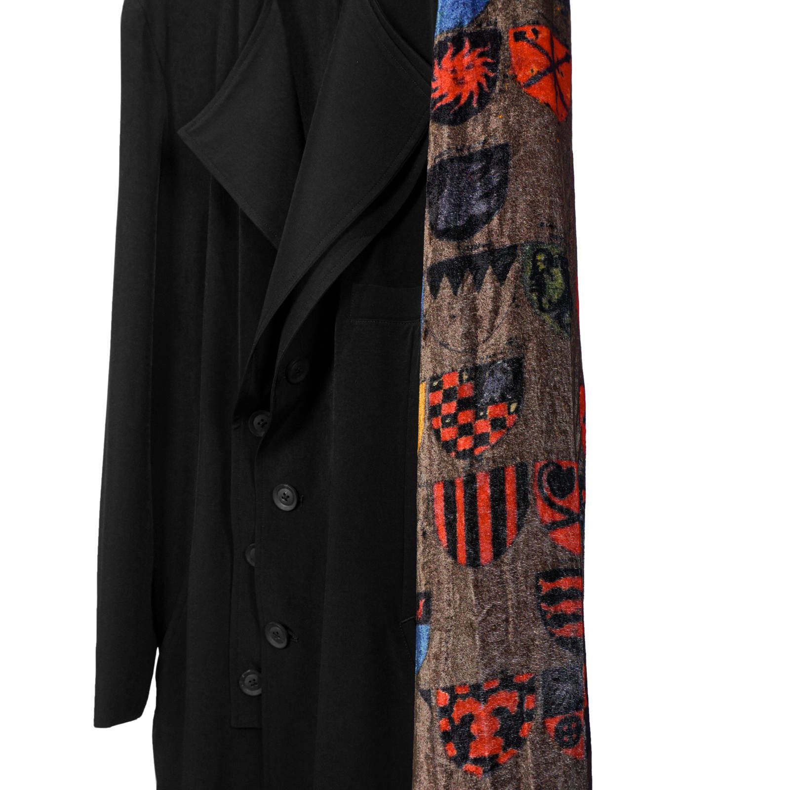 Yohji Yamamoto [HN-D18-809 / 紋章Aゴールド袖ドレス]