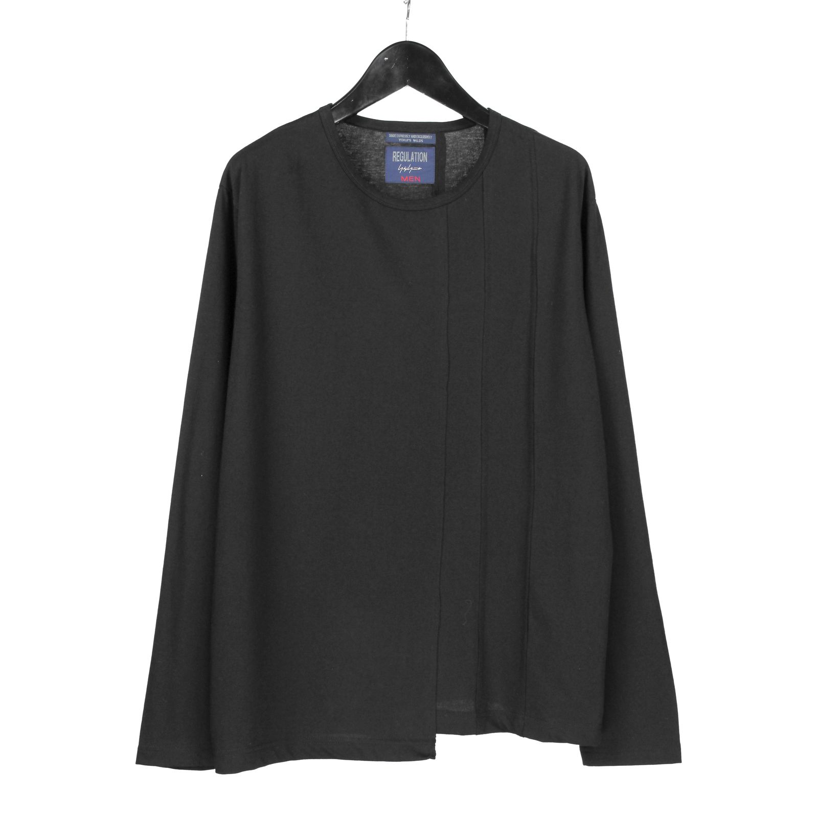 pour homme | タテハギ切り替え長袖 (メンズ) / 長袖カットソー / ブラック / HK-T54-073