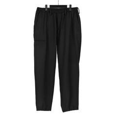 pour homme | Wリブ片玉パンツ (メンズ) / アーミーギャバパンツ / ブラック / HO-P03-141