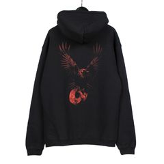 Y's for men × MASSES | CROW PRINT HOODIE / パーカー (ユニセックス) / ブラック / ML-T79-991
