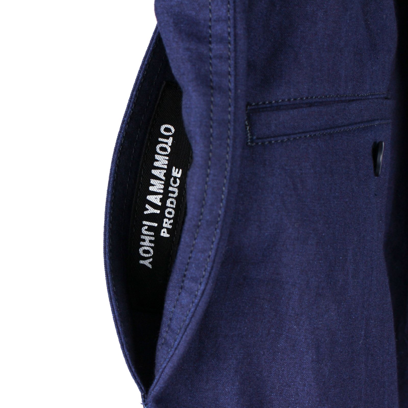 pour homme | ダブルステッチゴムP (メンズ) / コットンリネン / ネイビー / HP-P09-004