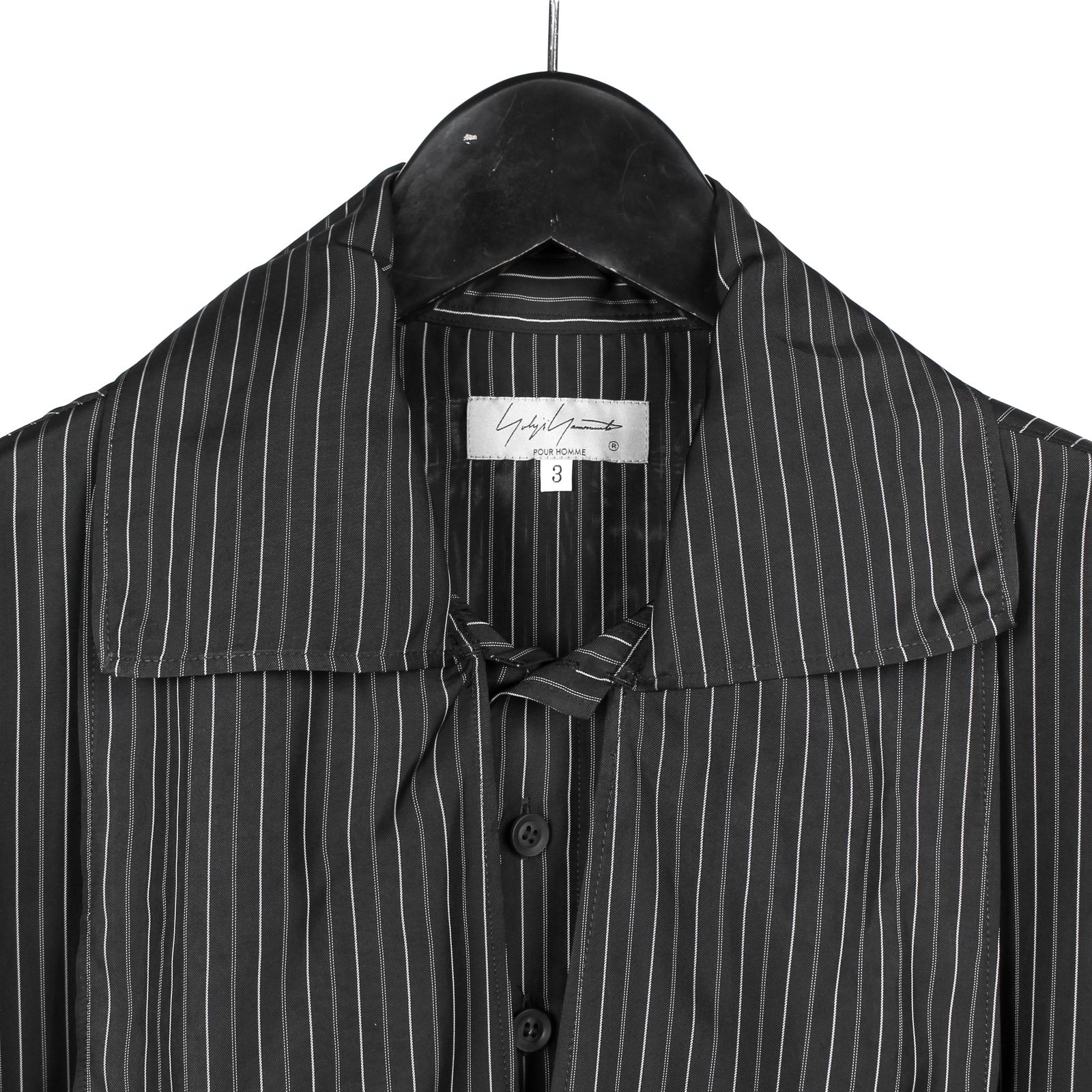 pour homme | メッセージストールB (メンズ) / 長袖シャツ / ブラック / HK-B53-230