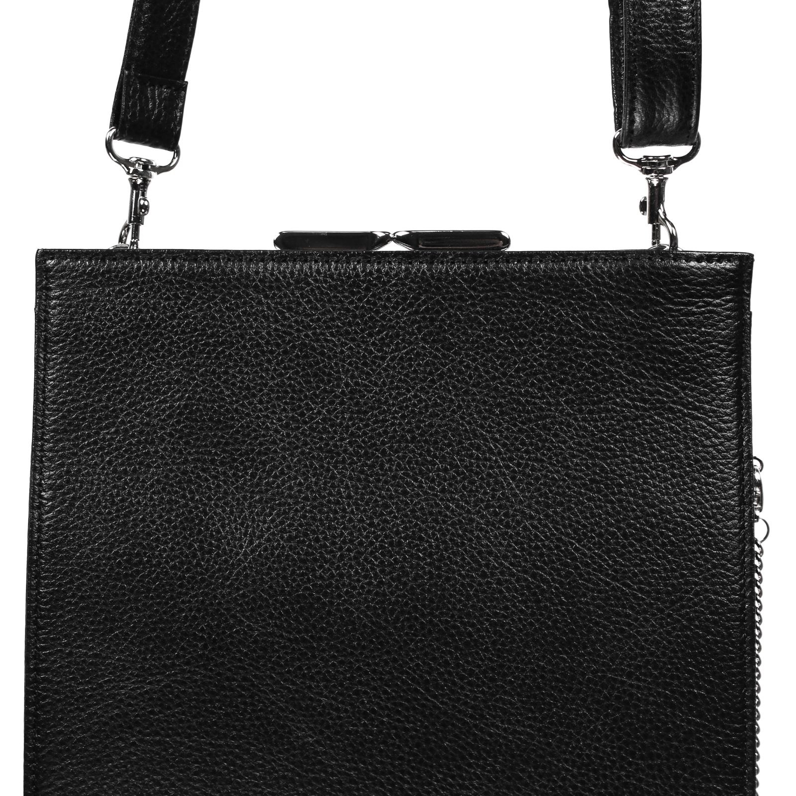 pour homme | 口金サコッシュ (メンズ) / ブラック / 牛革 / HO-A05-760